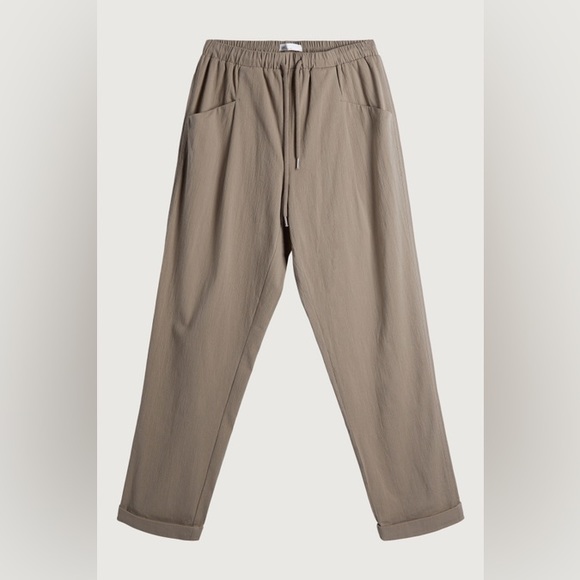 OAK + FORT Textured Cotton Pants - Picture 1 of 5